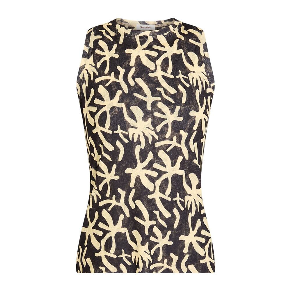 Nanushka Printed Black Safea Tank Top Size M